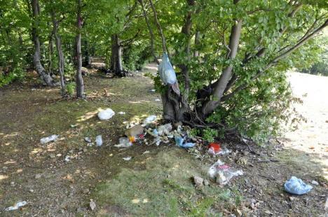 Rugul... mizerabil: Mormane de gunoaie rămase la marginea unei păduri din Bratca, după o tabără a penticostalilor (FOTO)