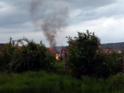 Sătenii din Rontău, terorizaţi de ţiganii care aruncă gunoaie peste tot, iar seară de seară incendiază mormane de flacoane şi zdrenţe (FOTO / VIDEO)
