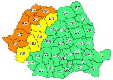 Se anunță vijelii! Cod portocaliu în Bihor