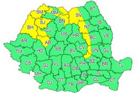 Se anunță rafale! Cod galben de intensificări ale vântului în tot județul Bihor
