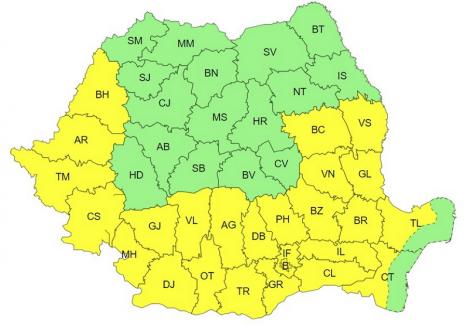 Și mai cald! Un nou cod galben de caniculă și disconfort termic ridicat în Bihor