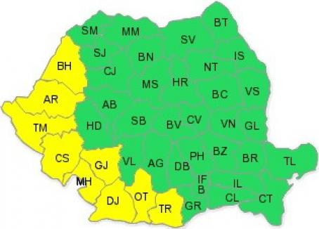 Trei zile cu cod galben de caniculă, în Bihor