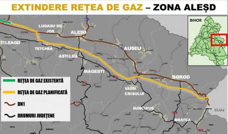 Un pas în plus pentru noi rețele de gaz în zona Aleșd, anunță CJ Bihor