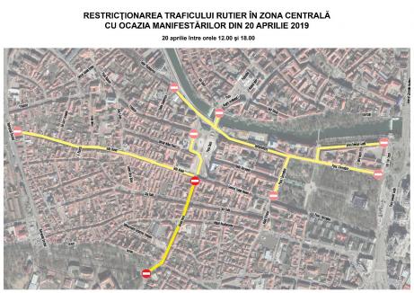 Pentru defilare! Traficul rutier prin centrul Oradiei va fi restricţionat începând de joi (HĂRŢI)