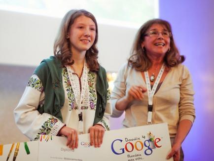O elevă de clasa a VIII-a a realizat logo-ul Google pentru 1 Decembrie