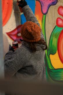 Pictura murală de lângă Parcul Brătianu a fost finalizată. Orădenii sunt invitați la inaugurare (FOTO)
