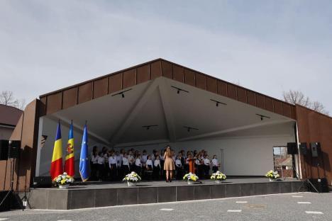 FOTO: Cum arată parcul din Republica Moldova pentru care Oradea și Bihorul au alocat 200.000 euro. Bolojan, Birta, Țiplea, la inaugurare cu președinta Maia Sandu