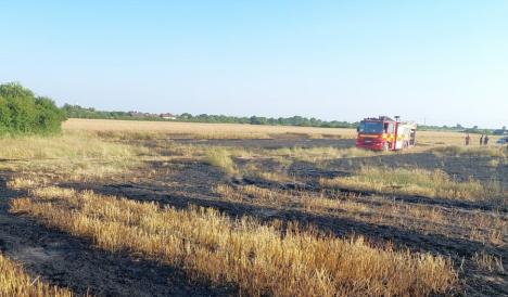 Cinci incendii în şase ore în Bihor! Unul a fost provocat de scânteile unui utilaj agricol (FOTO)