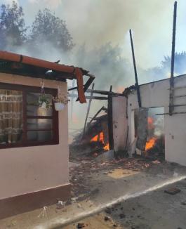 O casă și un șopron din Bihor s-au făcut scrum, în urma unor incendii. Trei porci au ars de vii (FOTO)