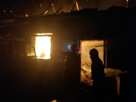 Frigul face pagube! Incendiu devastator într-o localitate din Bihor, provocat de o sobă (FOTO / VIDEO)