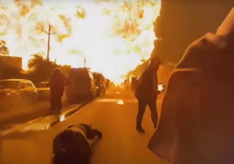 Explozii puternice la o stație GPL din Crevedia. Zeci de victime, dintre care cel puțin un decedat (FOTO/VIDEO)