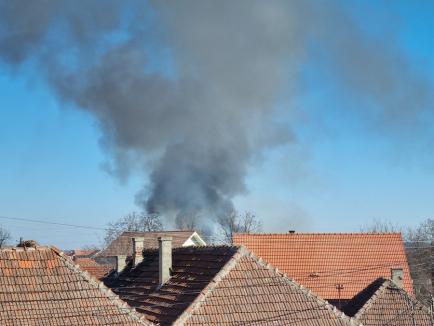 Incendiu violent la o casă din Sântandrei (FOTO / VIDEO)