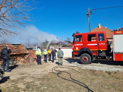 Incendiu violent la o casă din Sântandrei (FOTO / VIDEO)