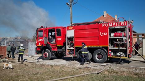 Incendiu violent la o casă din Sântandrei (FOTO / VIDEO)