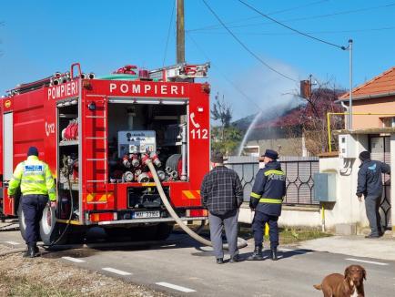 Incendiu violent la o casă din Sântandrei (FOTO / VIDEO)