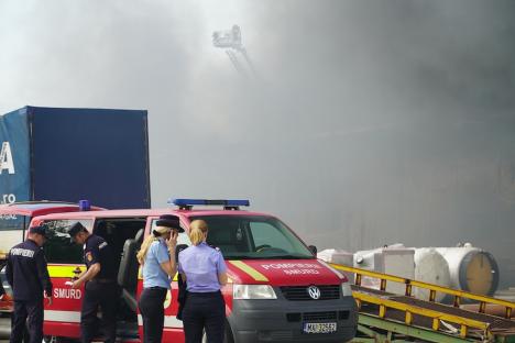 Prăpăd de la scântei: Detaliile incendiului care a mistuit depozitele companiilor Cargus şi Black Sea din Oradea. Cine e vinovatul? (FOTO/VIDEO)