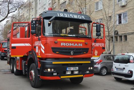 Incendiu într-un apartament din Oradea, provocat de un aparat de cafea