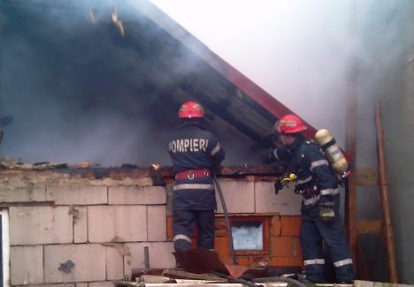 Incendiu violent la o casă din Valea lui Mihai