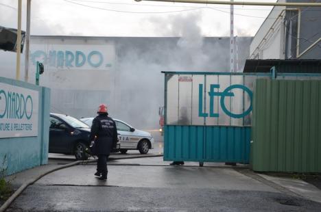 Incendiu la depozitul Leonardo din Oradea. Zece echipaje ISU au luptat cu flăcările (FOTO/VIDEO)