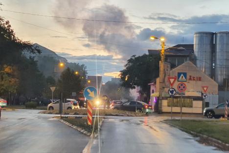 Incendiu în Oradea, la un garaj de lângă brutăria Dorbob (FOTO)