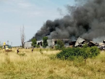 Detalii despre depozitul din Bihor unde ard cantităţi uriaşe de gunoaie. Primăria Salonta: „Nu a respectat regulile” (FOTO / VIDEO)