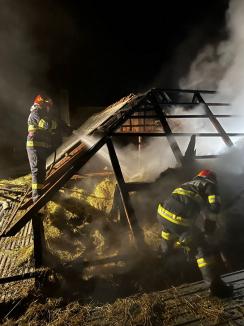 Mână criminală: Incendiu în miez de noapte într-o gospodărie din Bihor, provocat intenționat (FOTO)