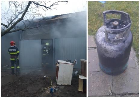 O gospodărie din Bihor era să explodeze din cauza unui incendiu pornit de la jarul căzut din centrala termică