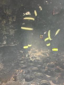 Incendiu violent la o firmă de prelucrare a lemnului din Bihor
