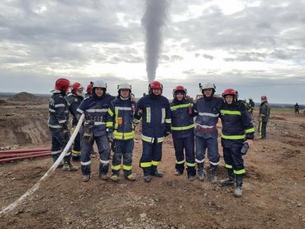 Mulţumiri pentru pompierii bihoreni de la compania ce deţine sonda de gaz care a ars 20 de zile