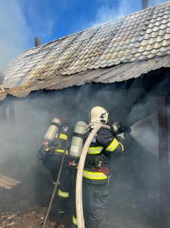 Incendiu uriaș la o casă din Nucet, din cauza unui aragaz nesupravegheat: Primii care au intervenit au fost 7 pompieri aflați în timpul liber (FOTO/VIDEO)