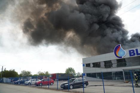 ISU Bihor: Incendiul de pe Borșului a fost stins. Cauza și cuantumul pagubelor urmează să fie stabilite (FOTO/VIDEO)