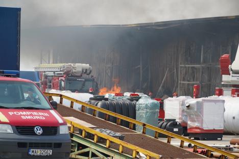 ISU Bihor: Incendiul de pe Borșului a fost stins. Cauza și cuantumul pagubelor urmează să fie stabilite (FOTO/VIDEO)