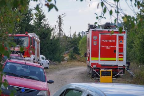 Foc în inima pădurii, lângă Stâna de Vale: Peste 100 de oameni merg zilnic pe jos, cu apa în spate, ca să stingă primul incendiu de pădure din istoria recentă a Bihorului (FOTO/VIDEO)