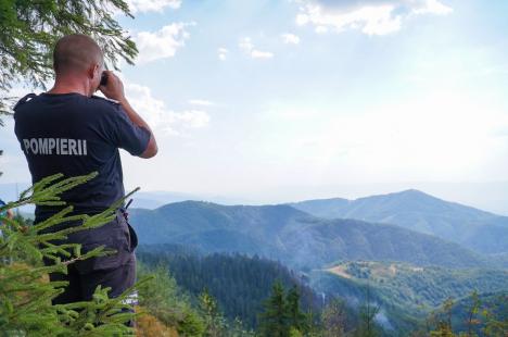 Foc în inima pădurii, lângă Stâna de Vale: Peste 100 de oameni merg zilnic pe jos, cu apa în spate, ca să stingă primul incendiu de pădure din istoria recentă a Bihorului (FOTO/VIDEO)