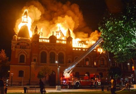Ancheta pompierilor la Palatul Episcopal Greco-Catolic nu s-a terminat. Şeful ISU Crişana: 'Toate ipotezele sunt luate în calcul'