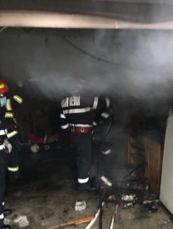 Incendiu într-un garaj din comuna Rieni: un ATV şi două frigidere, distruse din cauza unui scurtcircuit