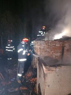Incendiu în miez de noapte la o gospodărie din Sântandrei (FOTO)