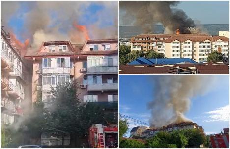 Incendiu violent: Cinci blocuri cuprinse de flăcări în Craiova (FOTO/VIDEO)