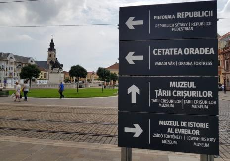 A dat-o-n bară, în maghiară! Primăria a tradus greşit plăcuţele turistice din Oradea, iar reprezentanţii UDMR şi PPMT spun că acest lucru este 'jignitor' (FOTO)