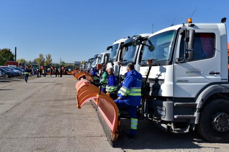 Oradea este pregătită de iarnă: RER Vest are peste 30 de utilaje dotate pentru intervențiile de deszăpezire (FOTO)