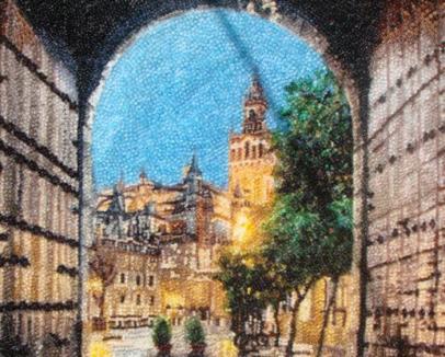 Enigmele mărgelelor: expoziţie inedită de tablouri din bobiţe de sticlă, de vineri la Cetatea Oradea