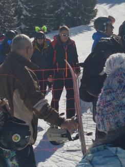 Iohannis, din nou la schi în Munţii Şureanu
