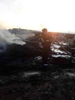 ISU Crişana: Incendiul din Nojorid a fost stins, cauza nu a fost încă stabilită (FOTO / VIDEO)