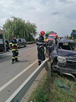 Accident în Bihor între o Dacia Duster, o autoutilitară Ford şi un TIR: Un orădean este în stare gravă (FOTO)