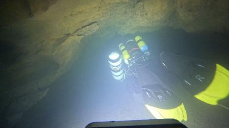 Record național de scufundare, doborât într-o peșteră inundată din Bihor (FOTO)