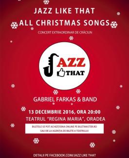 Jazz like that. Gábriel Farkas cântă hituri de Crăciun la Oradea