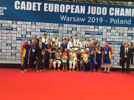 Trei orădeni au contribuit din plin la cucerirea medaliei de argint de către România la Europenele de judo pentru cadeţi