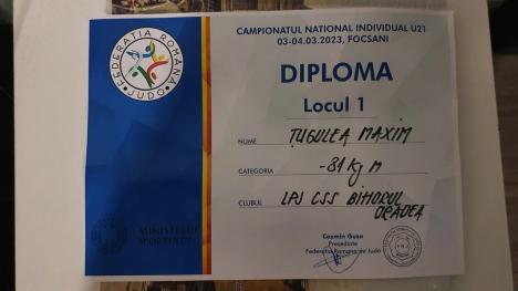 Trei medalii şi un titlu de campion naţional pentru judoka de la LPS CSS Bihorul Oradea