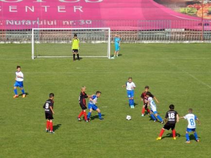 Juniorii D de la FC Bihor au cedat cu 0-3 jocul al doilea al turneului semifinal de la Timişoara