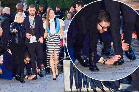 Justin Timberlake a fost atacat la Săptămâna Modei de la Paris (VIDEO)